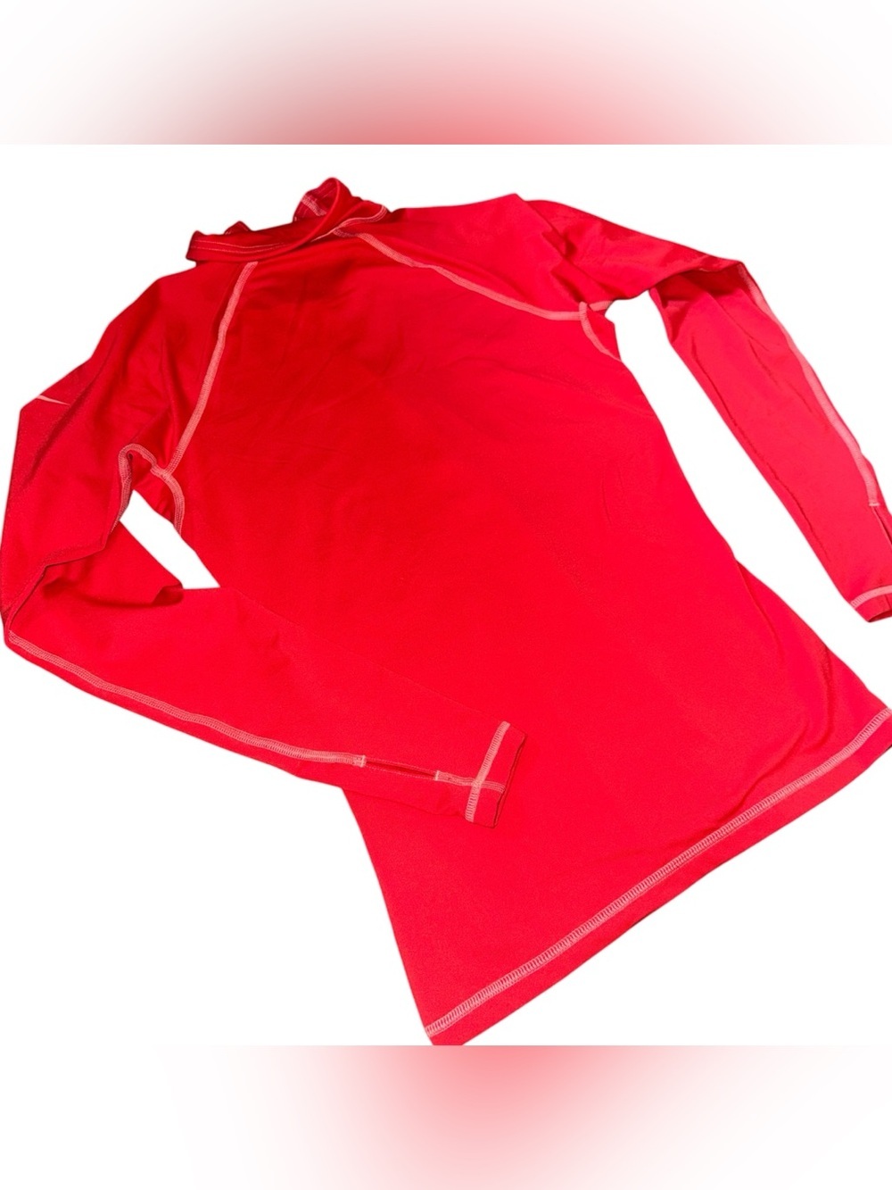 Nike Red/Orange Medium 1/4 Zip-Up Athletic Jacket - Picture 2 of 7